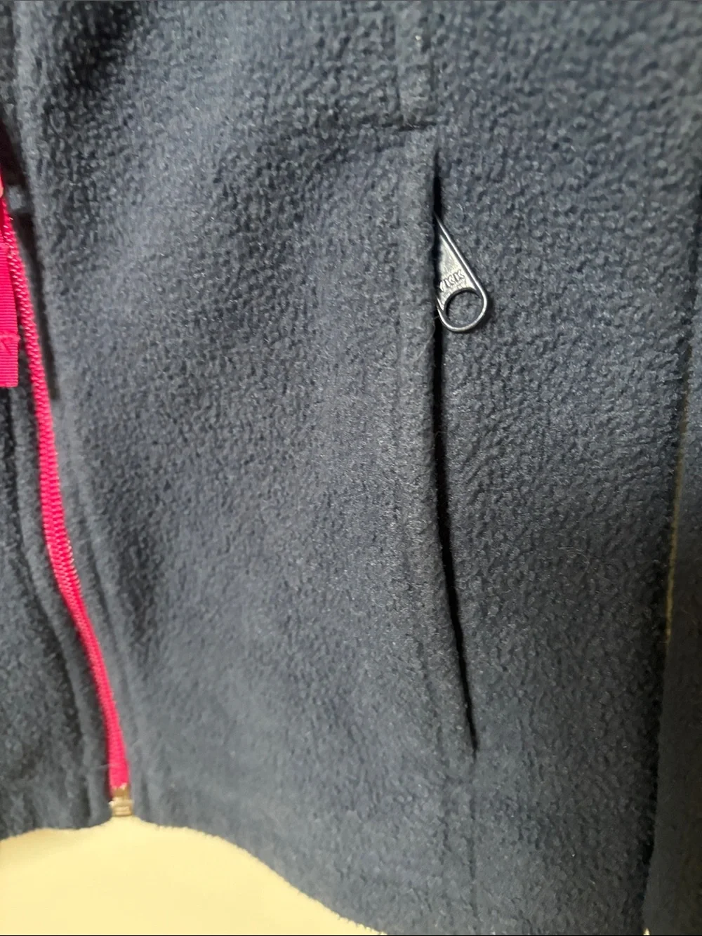 Columbia Kids Navy Jacket with Pink Zip